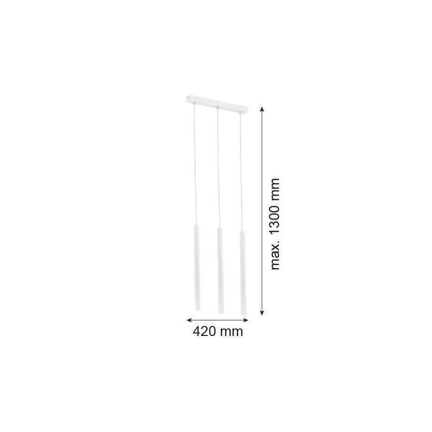 Argon 6178 - Lustra ar auklu ETNA 3xG9/6W/230V balta