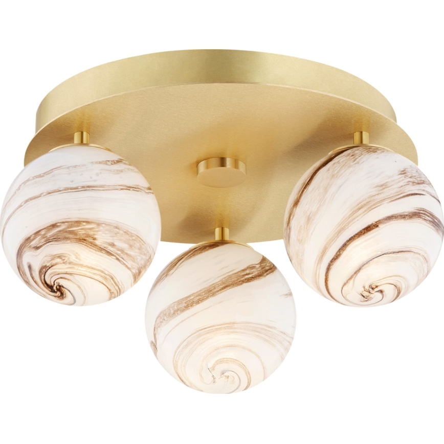Argon 6290 - Griestu lampa FABIO 3xE14/7W/230V alabastrs zelta