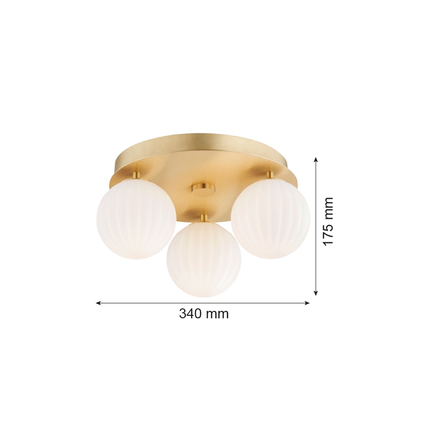 Argon 6305 - Griestu lampa PALOMA 3xE14/7W/230V zelta/balta
