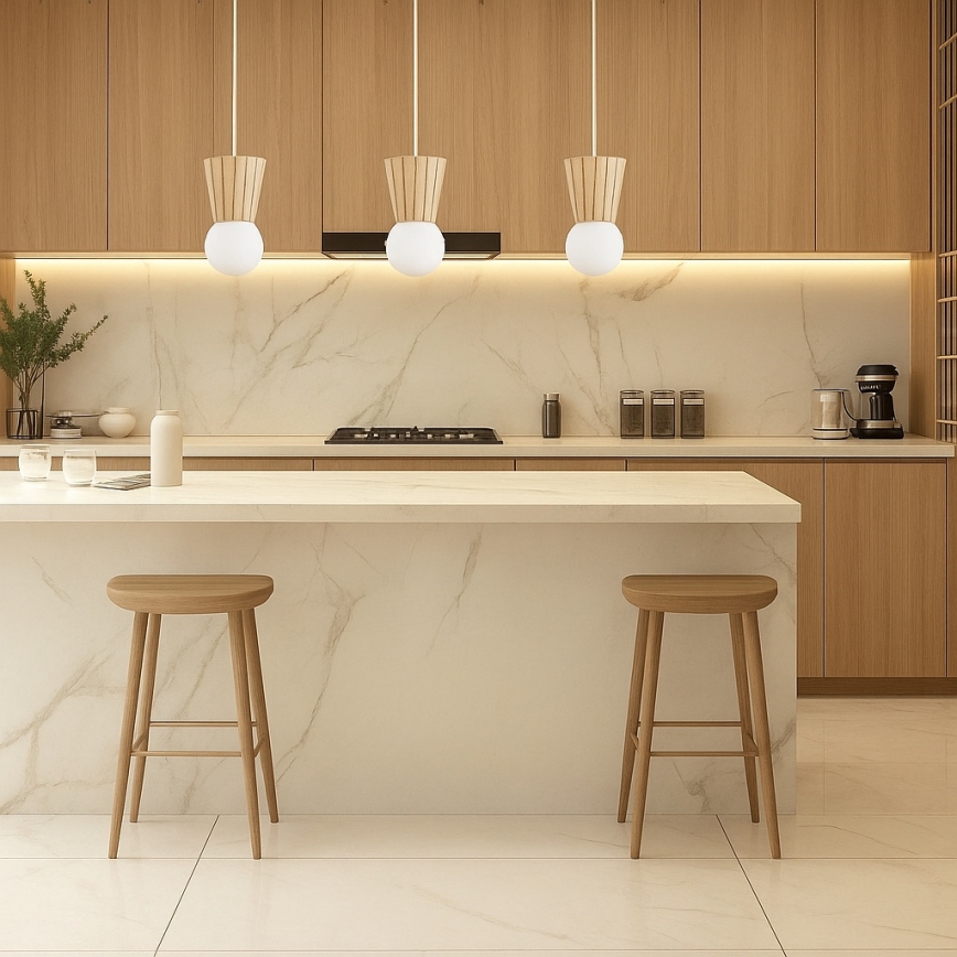 Argon 6357 - Vannas istabas pakaramais lukturis uz troses VOLANTE 3xG9/6W/230V IP44 bēšs