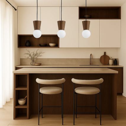 Argon 6358 - Vannas istabas pakaramā lampa ar kabeli VOLANTE 3xG9/6W/230V IP44 brūna