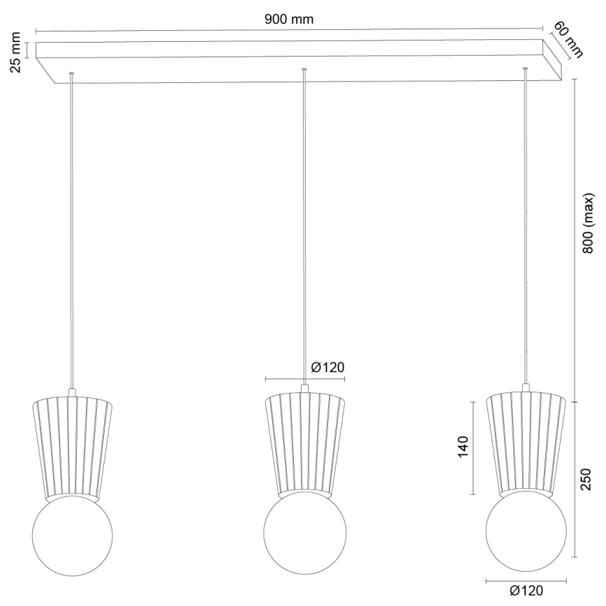 Argon 6358 - Vannas istabas pakaramā lampa ar kabeli VOLANTE 3xG9/6W/230V IP44 brūna