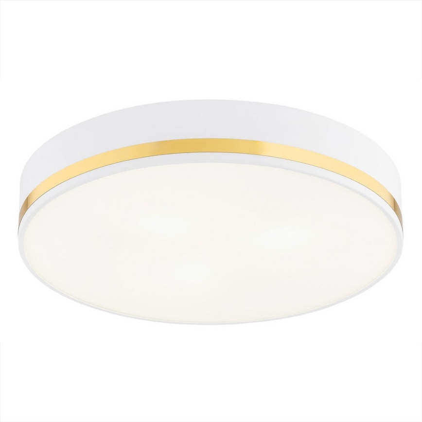 Argon 7034 - Griestu lampa AMORE 2xE27/15W/230V diametrs 25 cm balta/zeltaina