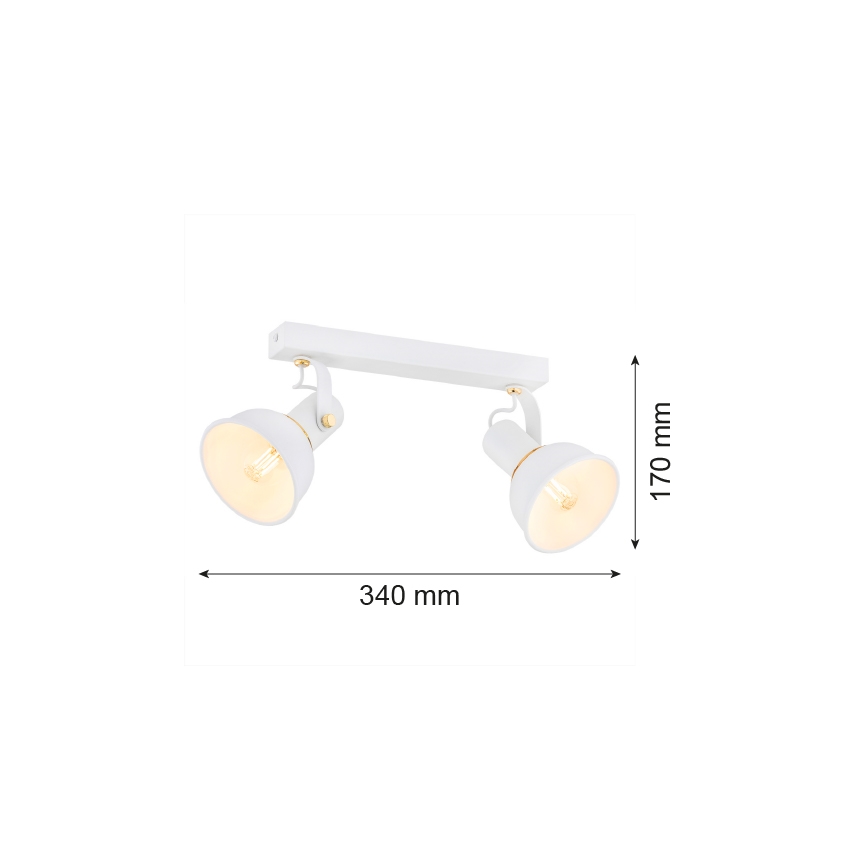 Argon 7036 - Starmetis TWIST 2xE14/7W/230V balts/zeltains
