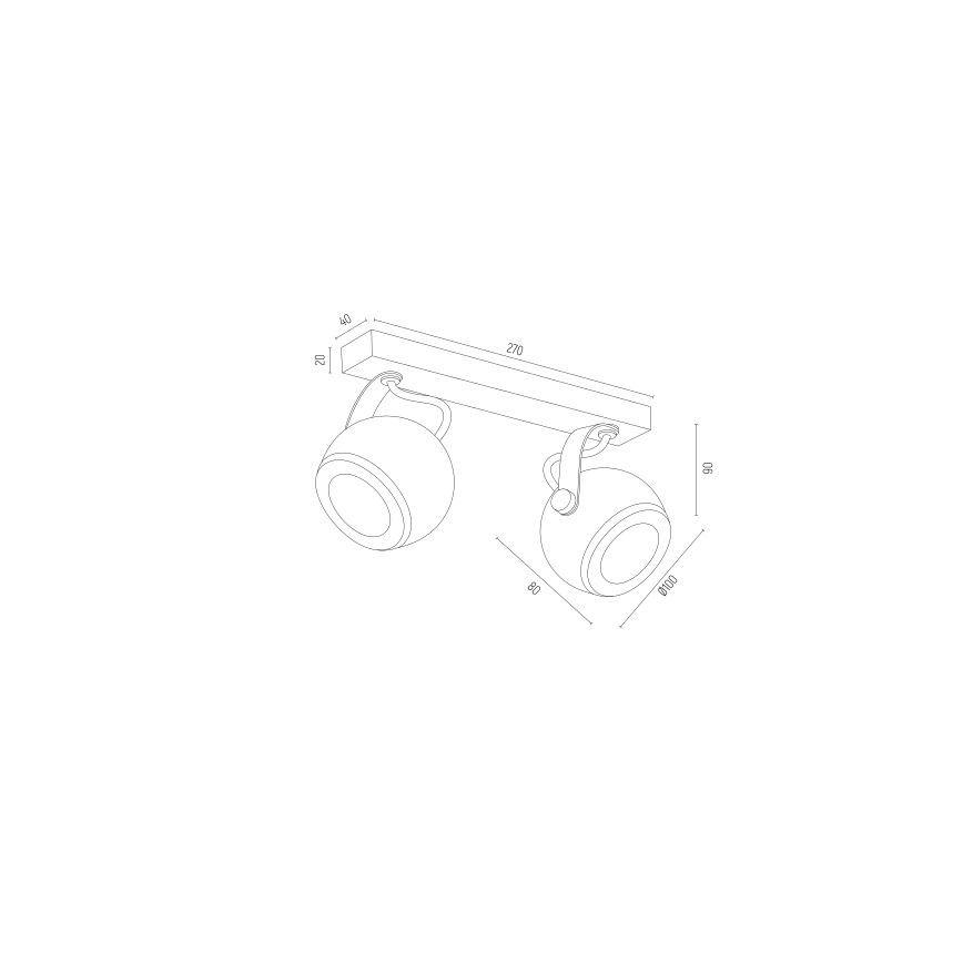 Argon 7038 - Starmetis KOS PLUS 2xGU10/5W/230V balts/zetains