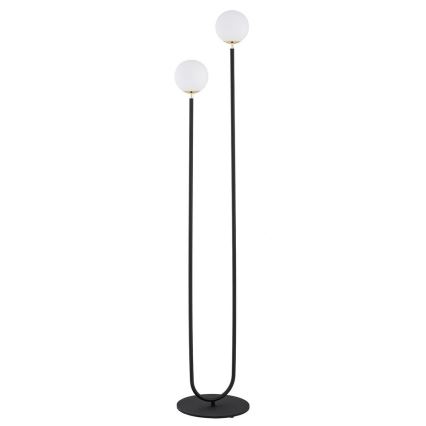 Argon 7073 - Grīdas stāvlampa FERRONE 2xE14/7W/230V melna/balta/zeltaina