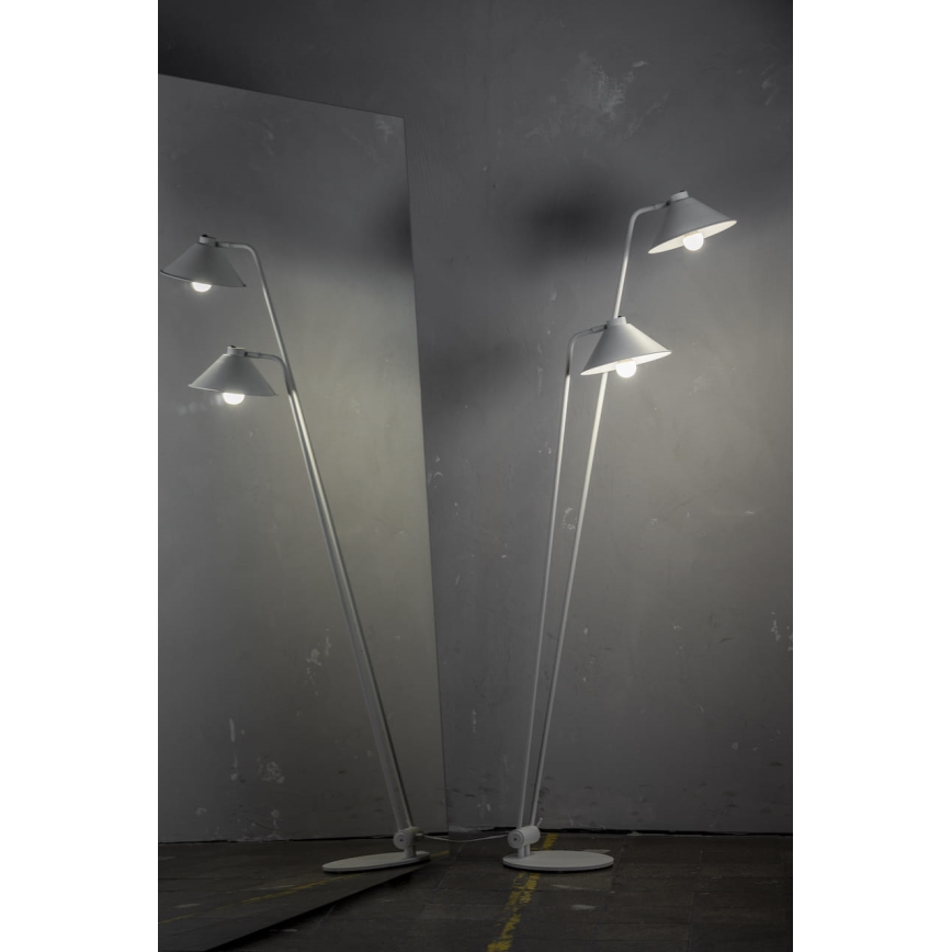 Argon 7074 - Grīdas stāvlampa GABIAN 2xE27/15W/230V balta