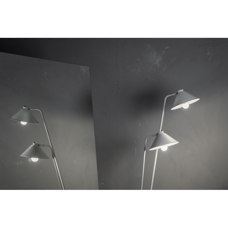 Argon 7074 - Grīdas stāvlampa GABIAN 2xE27/15W/230V balta