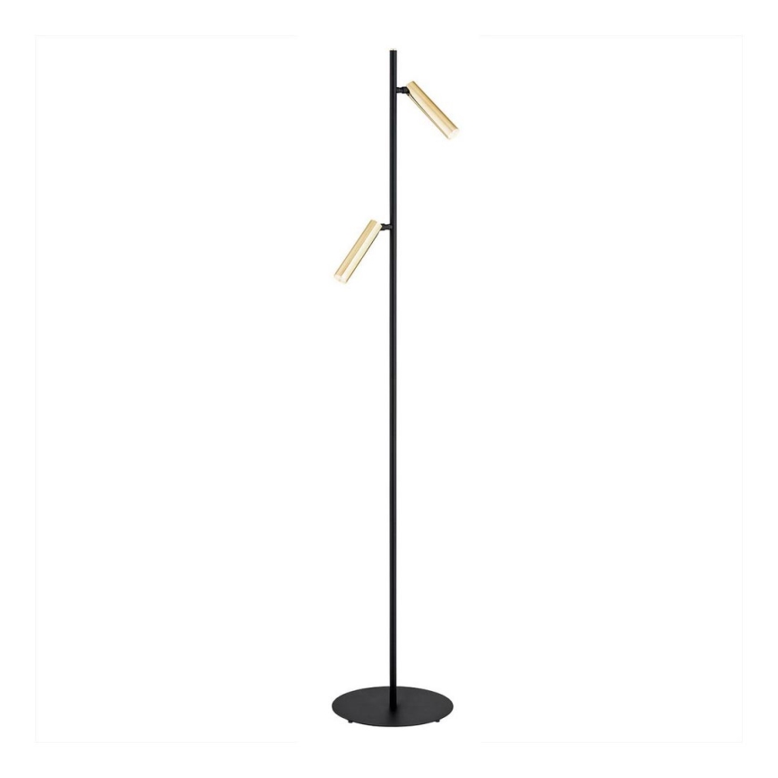 Argon 7083 - Grīdas stāvlampa TORRE 2xG9/6W/230V melna/misiņa