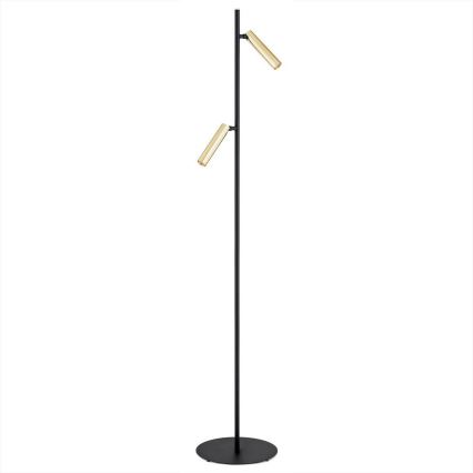 Argon 7083 - Grīdas stāvlampa TORRE 2xG9/6W/230V melna/misiņa