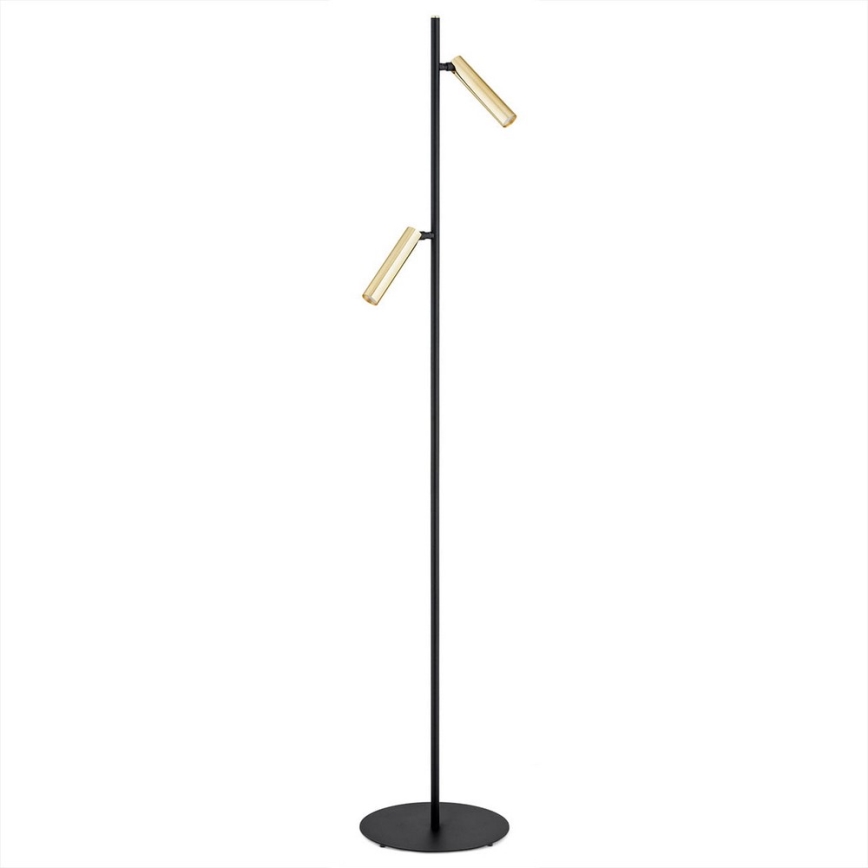 Argon 7083 - Grīdas stāvlampa TORRE 2xG9/6W/230V melna/misiņa