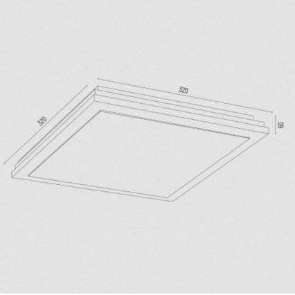 Argon 7146 - Griestu lampa CASERTA 2xE27/15W/230V 32x32 cm