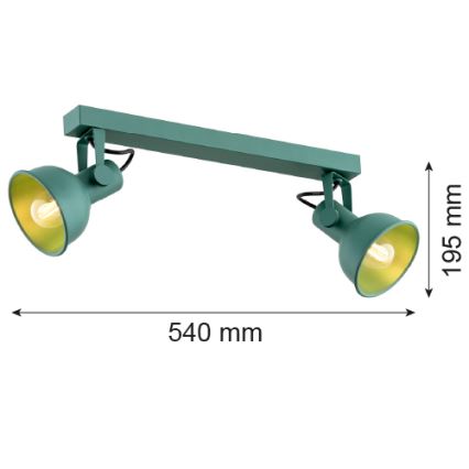 Argon 7174 - Starmetis LENORA 2xE14/7W/230V zaļa