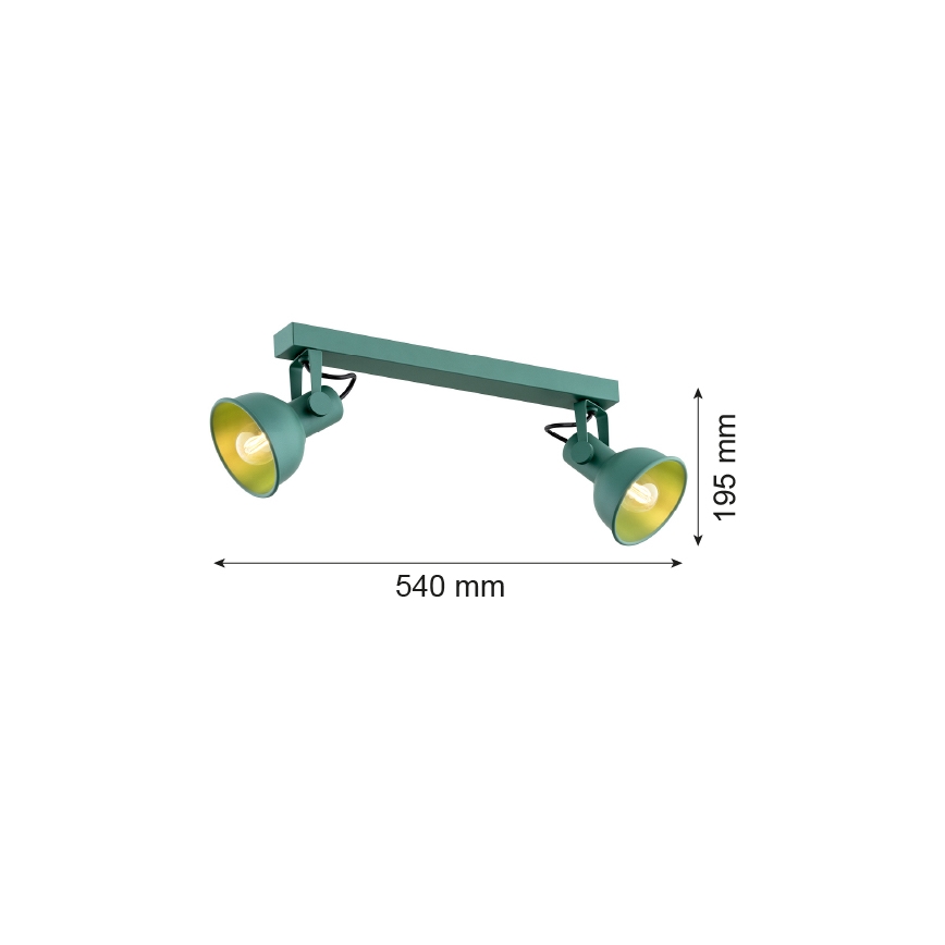 Argon 7174 - Starmetis LENORA 2xE14/7W/230V zaļa