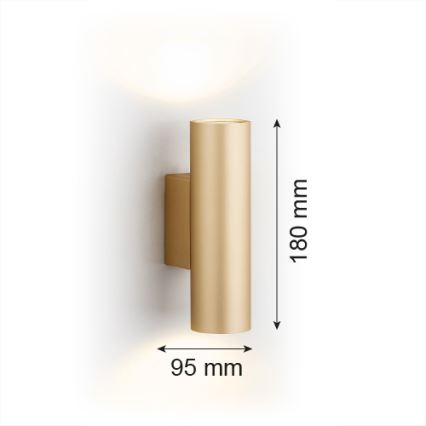 Argon 7178 - Sienas lampa MITOS PLUS 2xGU10/5W/230V zelta