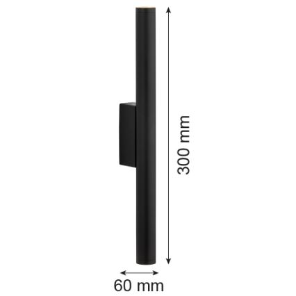 Argon 7222 - LED Sienas lampa GRECO 2xLED/4,2W/230V 3000K melna