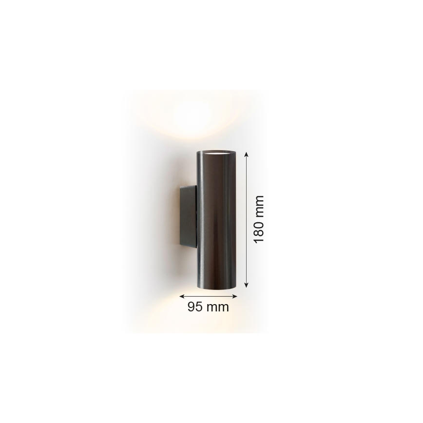 Argon 7231 - Sienas lampa MITOS PLUS 2xGU10/5W/230V melna