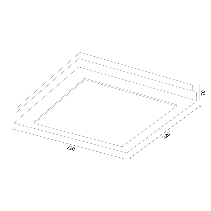 Argon 7267 - griestu lampa TABOR 2xE27/15W/230V 32x32 cm bēša
