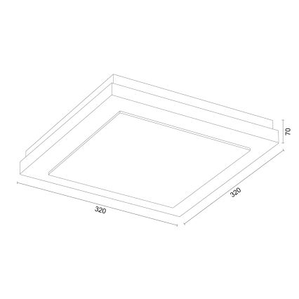 Argon 7268 - Griestu lampa TABOR 2xE27/15W/230V 32x32 cm terakotas krāsā