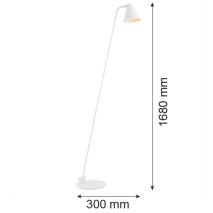 Argon 8001 - Grīdas stāvlampa AVALONE 1xE27/15W/230V balta