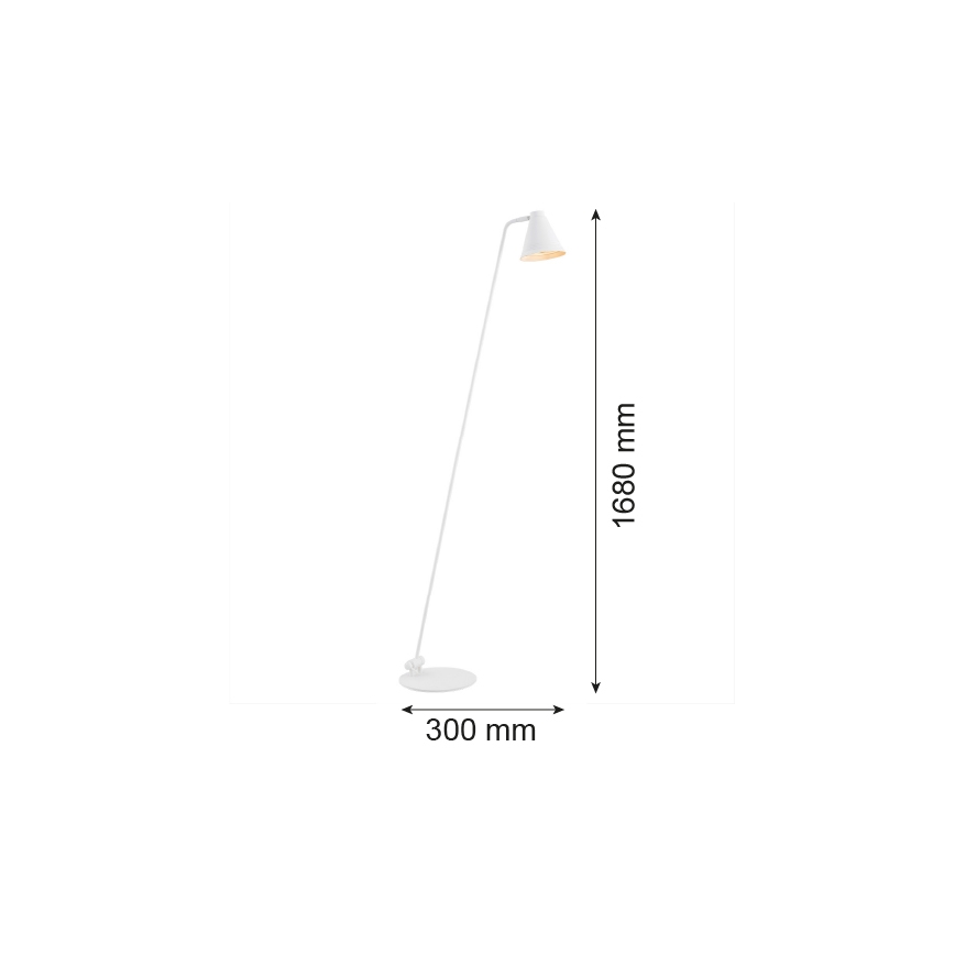 Argon 8001 - Grīdas stāvlampa AVALONE 1xE27/15W/230V balta