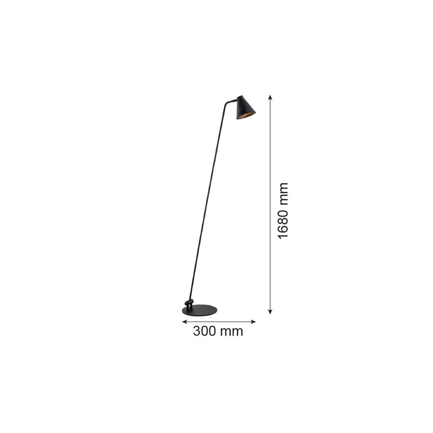 Argon 8003 - Grīdas stāvlampa AVALONE 1xE27/15W/230V melna