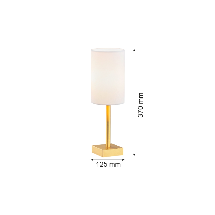 Argon 8030 - Galda lampa ABRUZZO 1xE14/7W/230V misiņa/balta