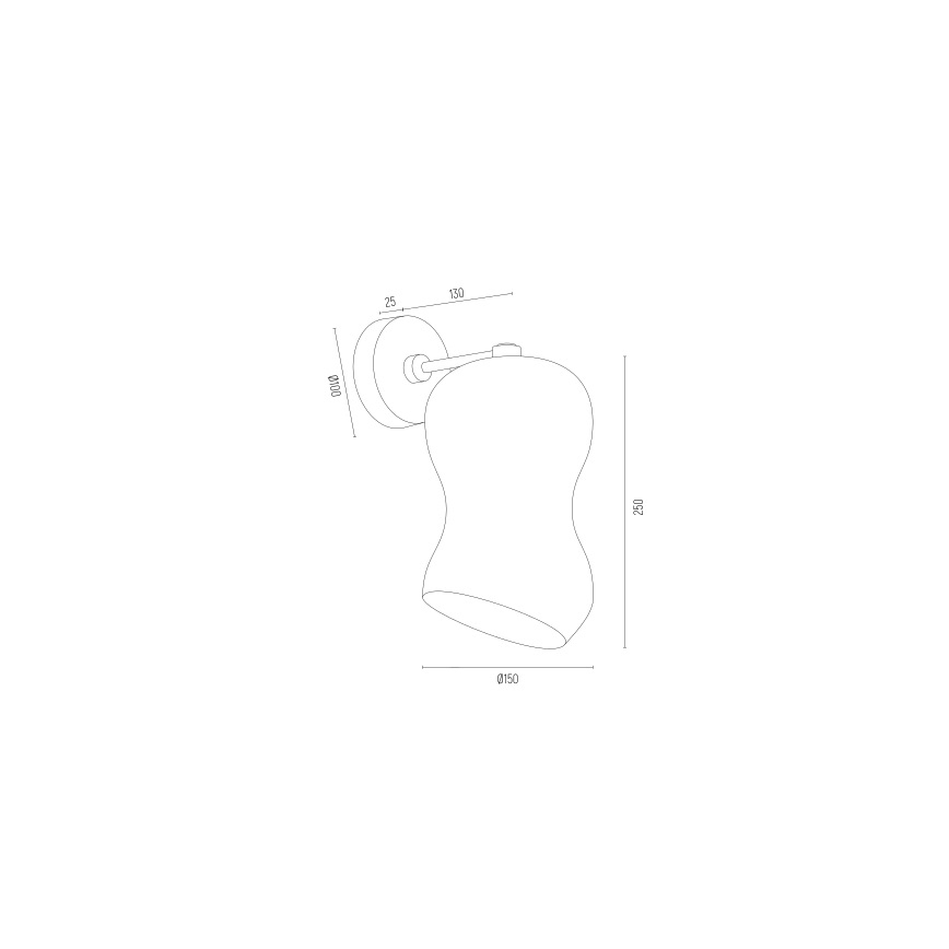 Argon 8046 - Sienas lampa SALERNO 1xE27/15W/230V zeltaina