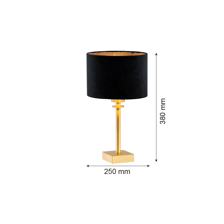 Argon 8049 - Galda lampa ABBANO 1xE27/15W/230V misiņa/melna