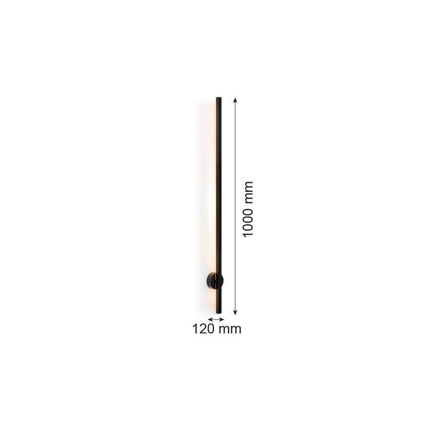 Argon 8051 - LED Sienas lampa ASSE LED/10W/230V melna