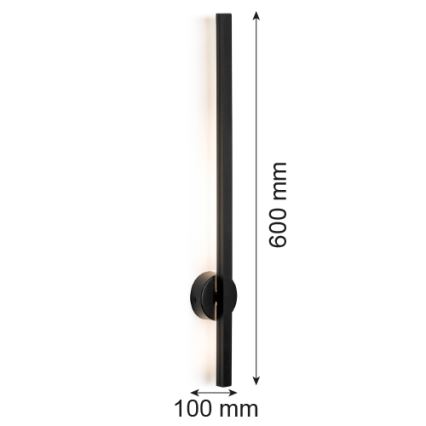 Argon 8052 - LED Sienas lampa ASSE LED/6W/230V melna