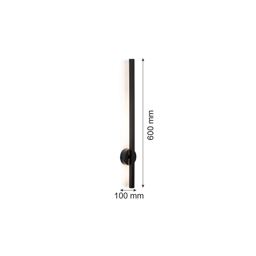 Argon 8052 - LED Sienas lampa ASSE LED/6W/230V melna