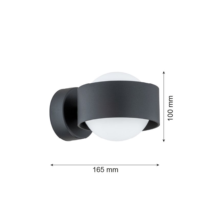 Argon 8059 - Sienas lampa MASSIMO PLUS 1xG9/6W/230V melna