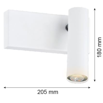 Argon 8064 - Sienas starmetis ETNA 1xG9/6W/230V balts