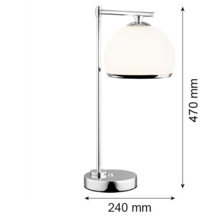 Argon 8121 -  Galda lampa MARBELLA 1xE27/15W/230V hroms