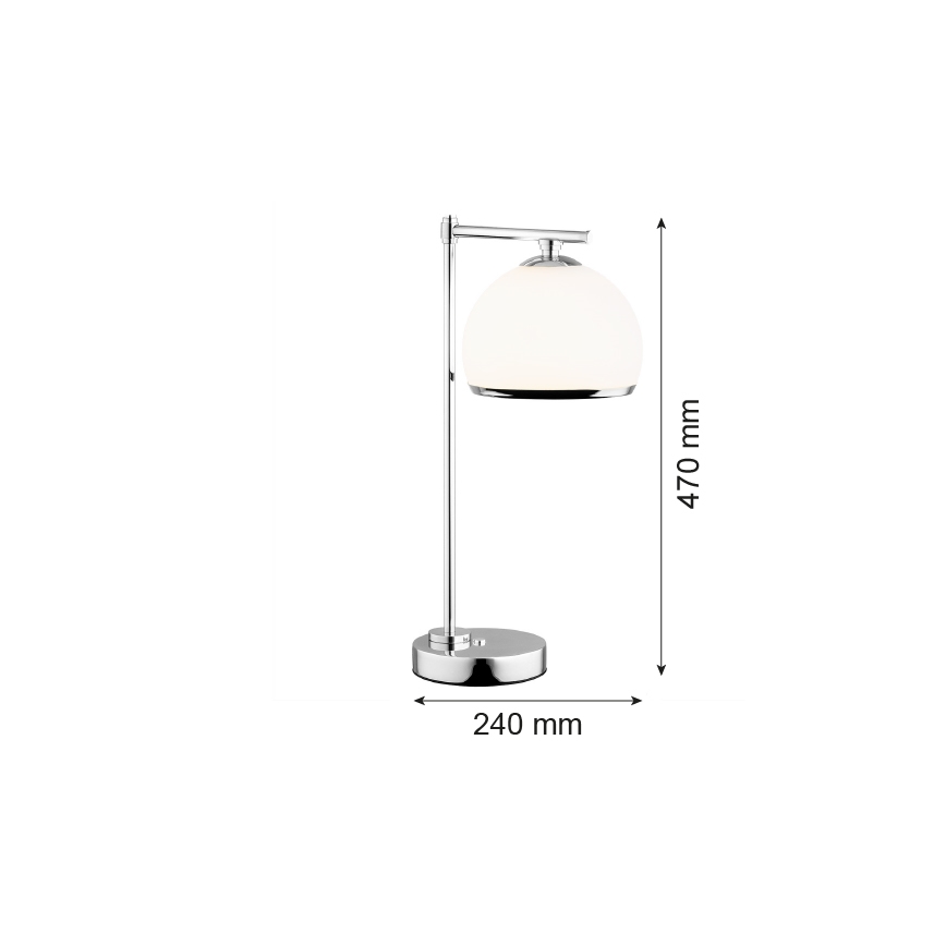 Argon 8121 -  Galda lampa MARBELLA 1xE27/15W/230V hroms