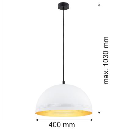 Argon 8241 - Lustra ar auklu BONITA 1xE27/15W/230V balta