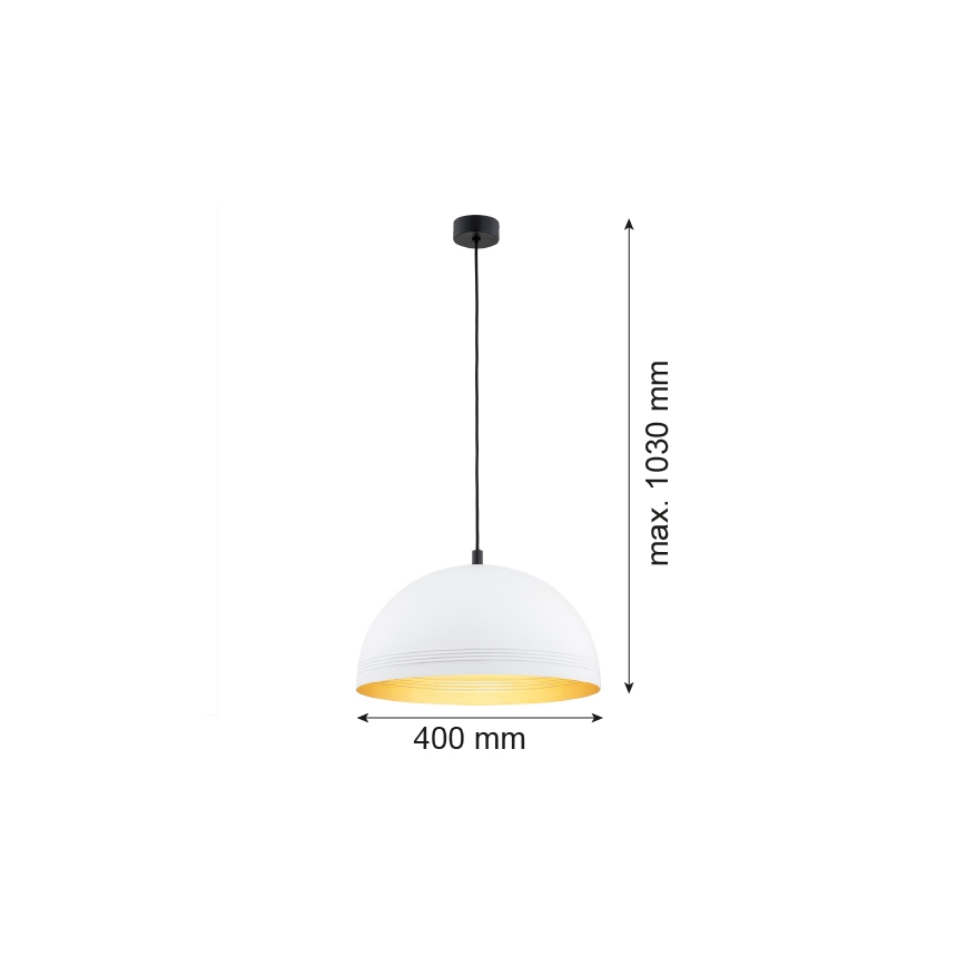 Argon 8241 - Lustra ar auklu BONITA 1xE27/15W/230V balta