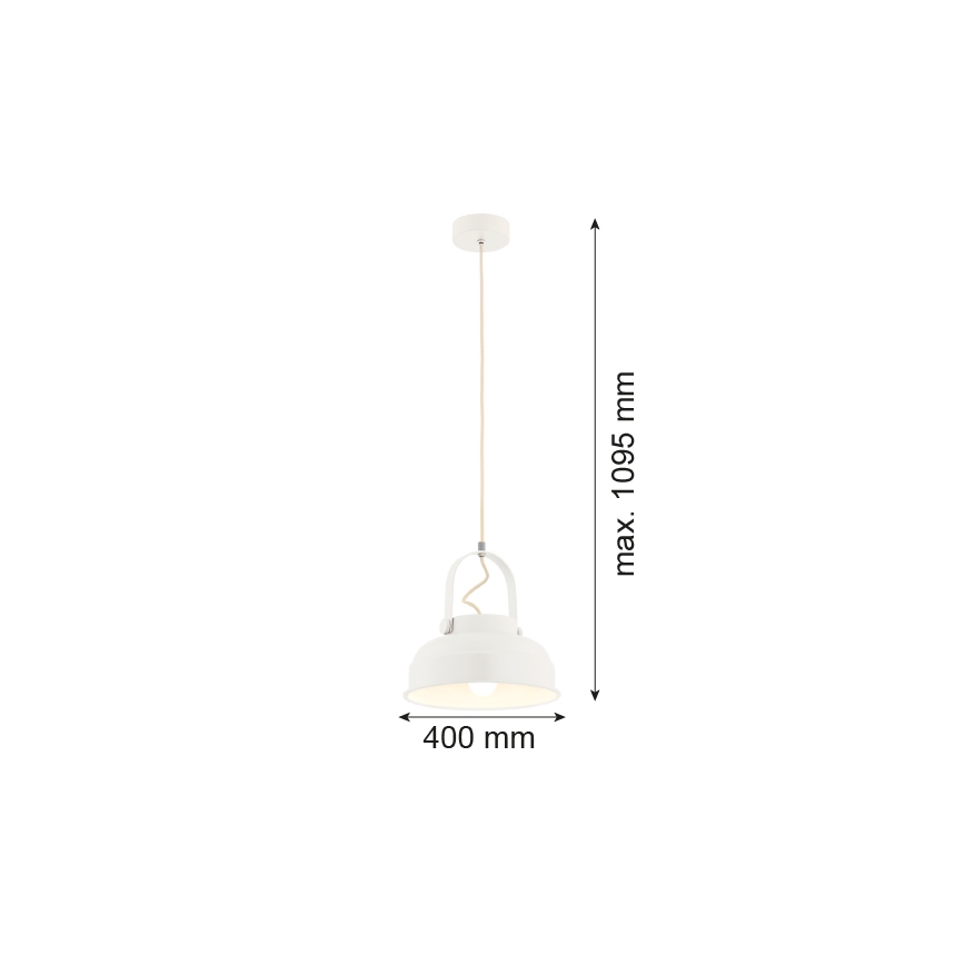 Argon 8284 - Lustra ar auklu DAKOTA 1xE27/15W/230V balta
