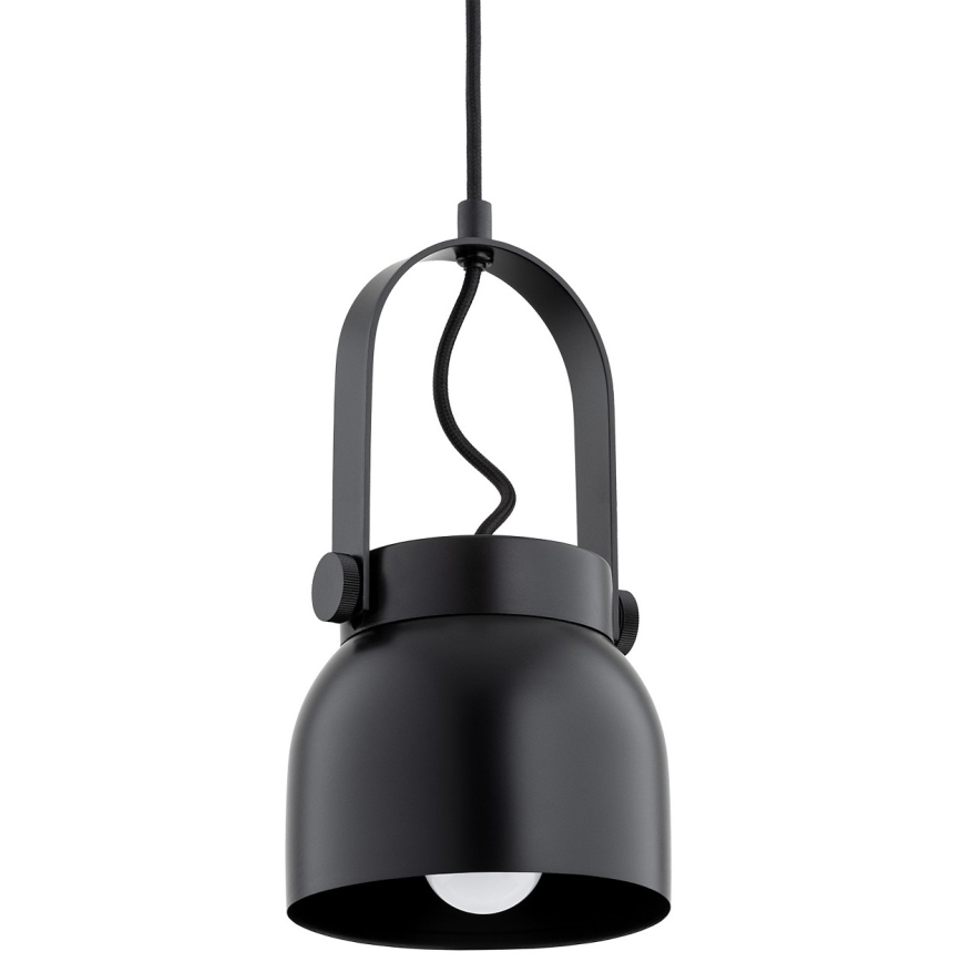 Argon 8291 - Lustra ar auklu LOGAN 1xE27/15W/230V d. 14 cm melna