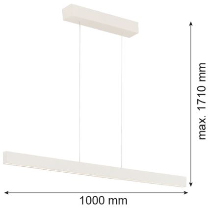 Argon 8302 - LED Lustra ar auklu BALANS LED/35W/230V 3000K, krēmkrāsa