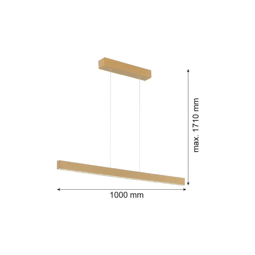 Argon 8306 - LED Lustra ar auklu BALANS LED/35W/230V 3000K zelta