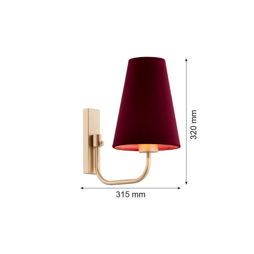 Argon 8313 - Sienas lampa SAFIANO 1xE27/15W/230V bordo