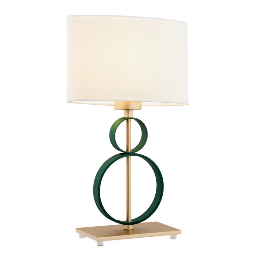 Argon 8317 - Galda lampa PERSEO 1xE27/15W/230V 42 cm krēmkrāsa/zaļa