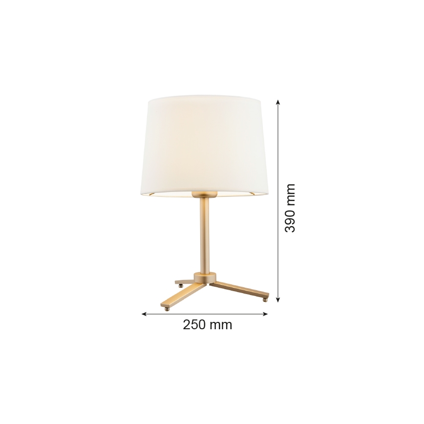 Argon 8318 - Galda lampa CAVALINO 1xE27/15W/230V 39 cm krēmkrāsa/zelta
