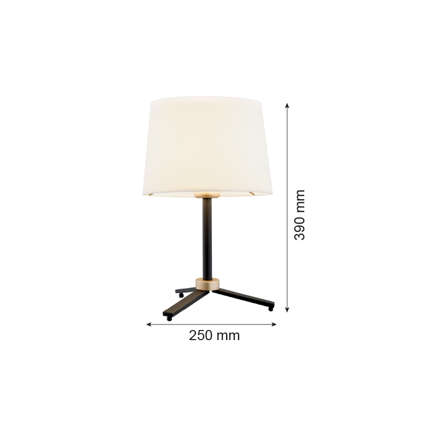 Argon 8319 - Galda lampa CAVALINO 1xE27/15W/230V 39 cm krēmkrāsa/melna