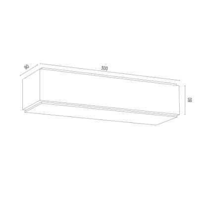 Argon 8366 - Sienas lampa CARLSON 1xE27/15W/230V 30 cm, melna