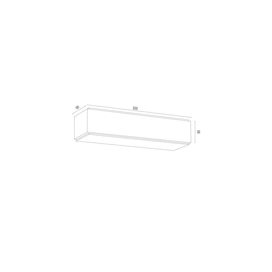 Argon 8366 - Sienas lampa CARLSON 1xE27/15W/230V 30 cm, melna