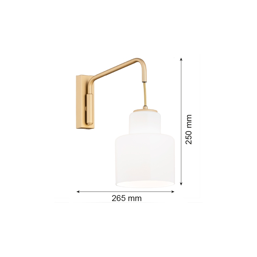 Argon 8371 - Sienas lampa DIUNA 1xE27/15W/230V zelta