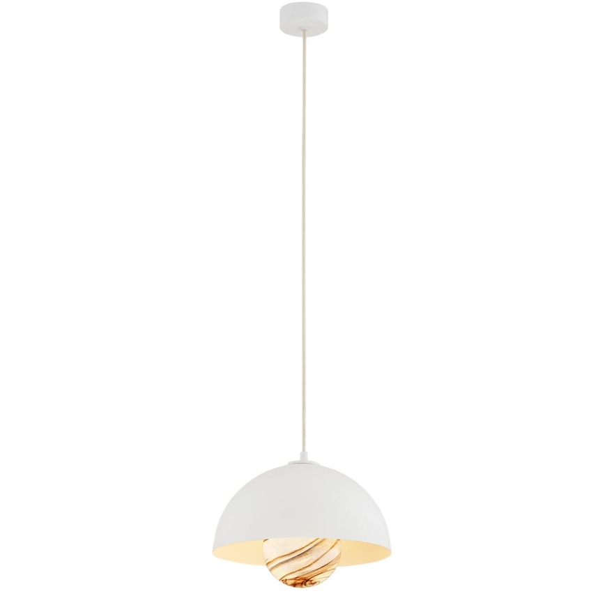 Argon 8443 - Lustra ar auklu PIAVA 1xE14/7W/230V alabastrs balta